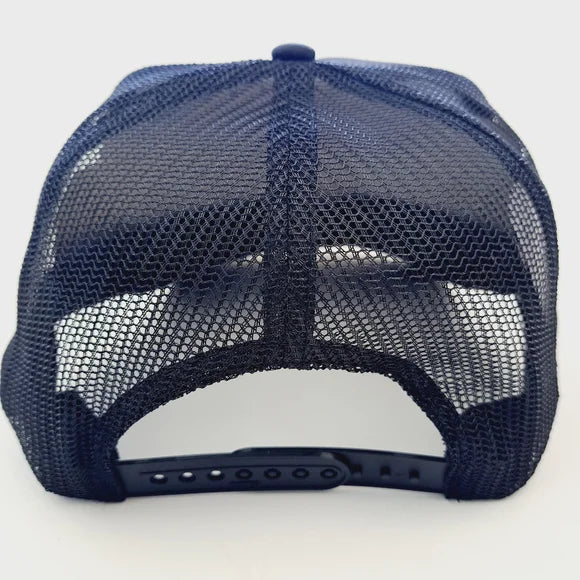 Los Angeles LA Foam Trucker Mesh Snapback Cap Hat Black Gold HTV