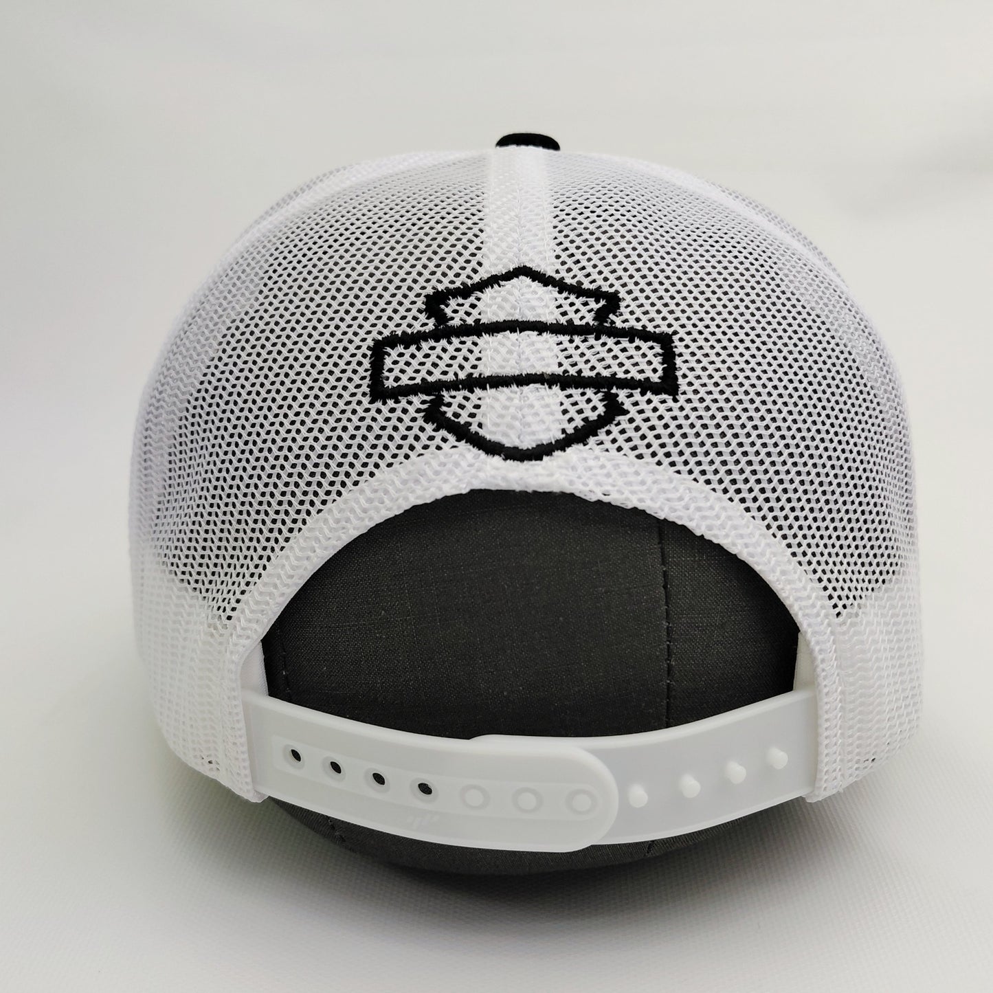 Outlaws MC embroidered trucker hat white mesh back and snapback closure