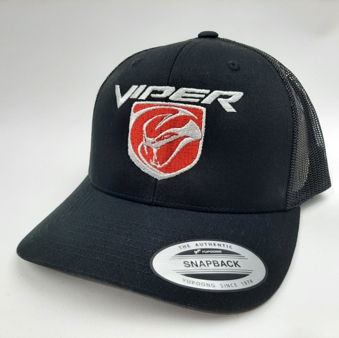 Dodge Viper Curved Bill Baseball Cap Trucker Mesh Snapback Black