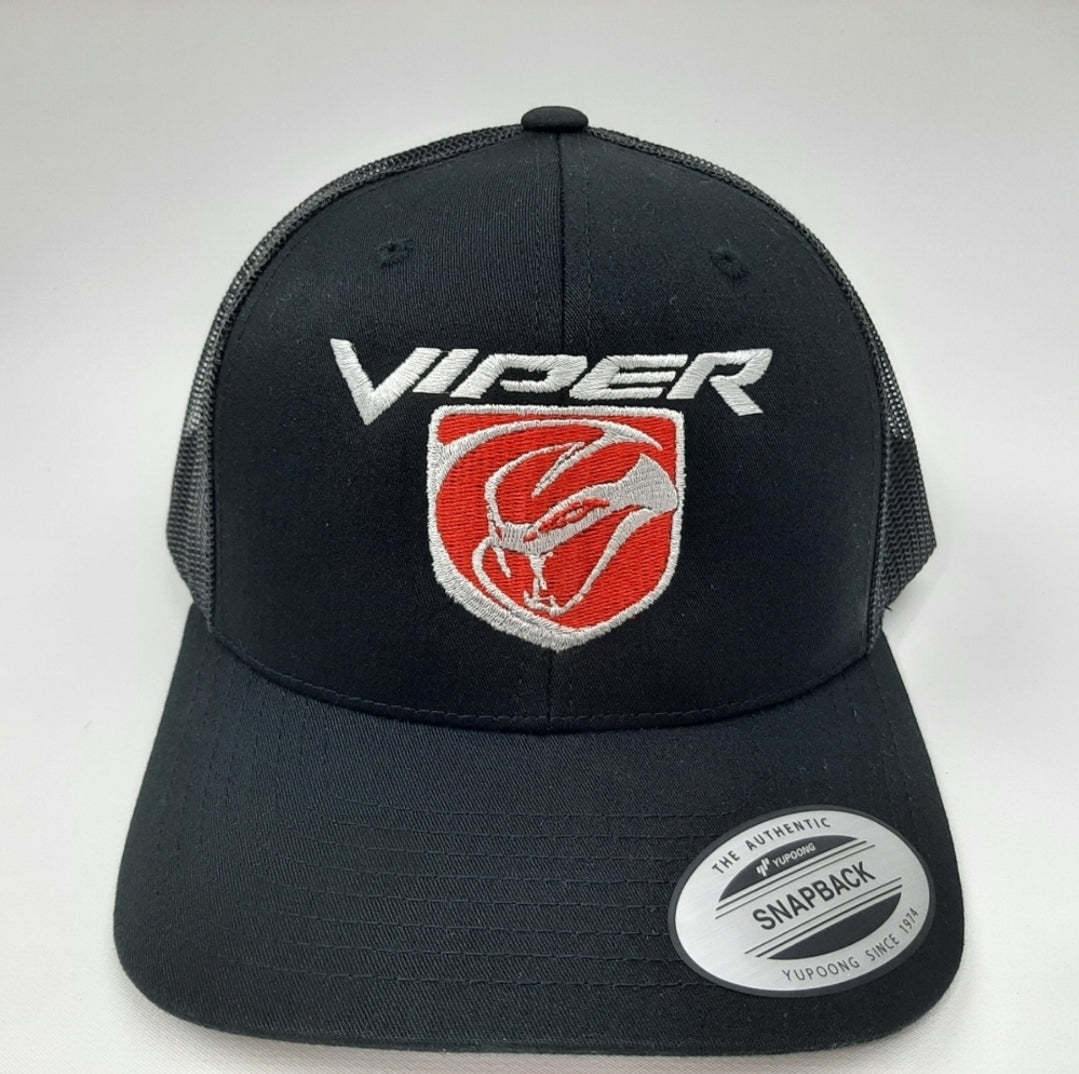 Dodge Viper Curved Bill Baseball Cap Trucker Mesh Snapback Black