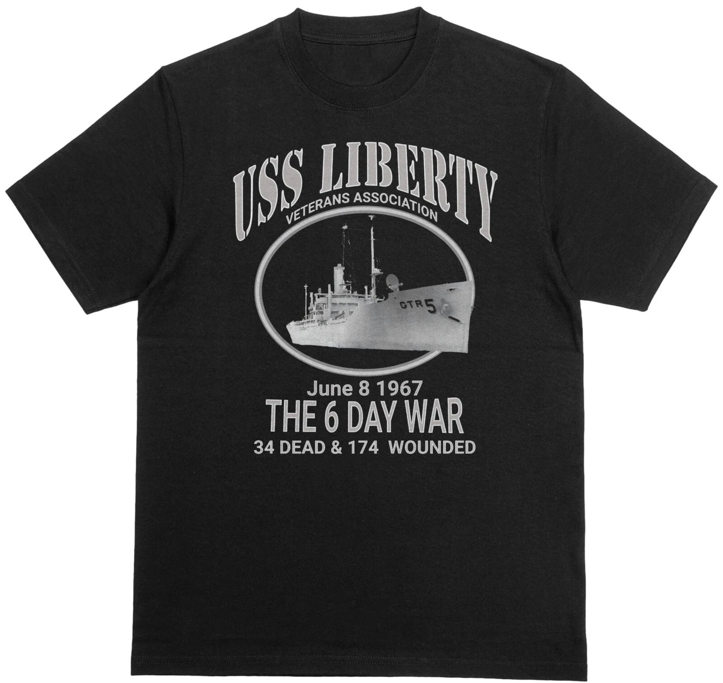 USS Liberty AGTR-5 Mens T-shirt Black