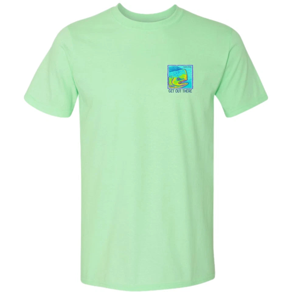 Black Pond Saltwater Series Men's T-shirt Offshore Fishing Mahi Dorado Dolphin
