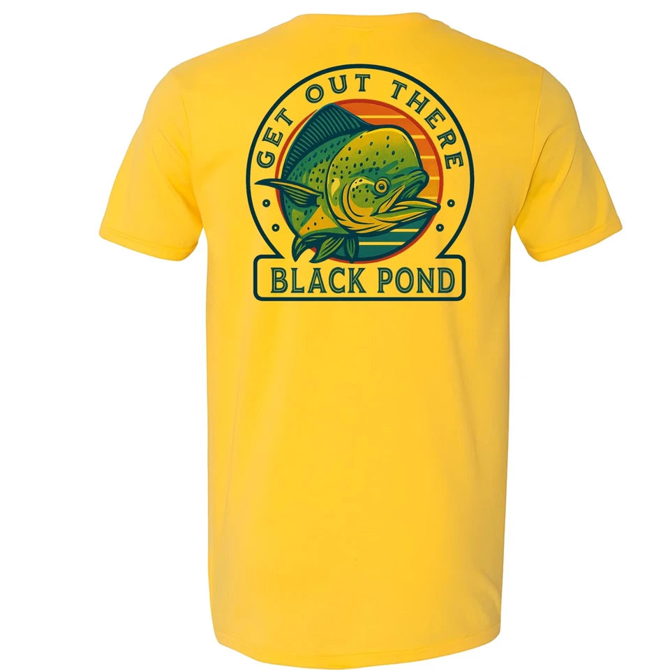 Black Pond Saltwater Series Mahi Dorado Dolphin Men's T-shirt Offshore Fishing