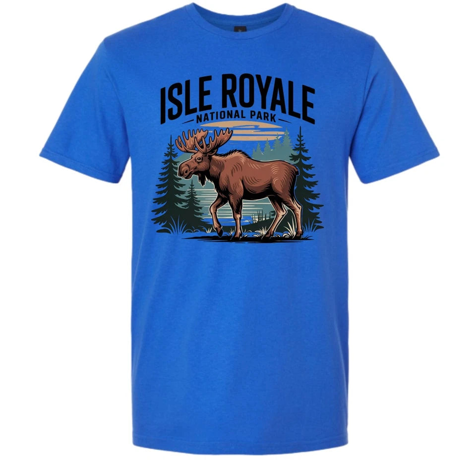 Isle Royale National Park T-Shirt Moose Nature Hiking Outdoors