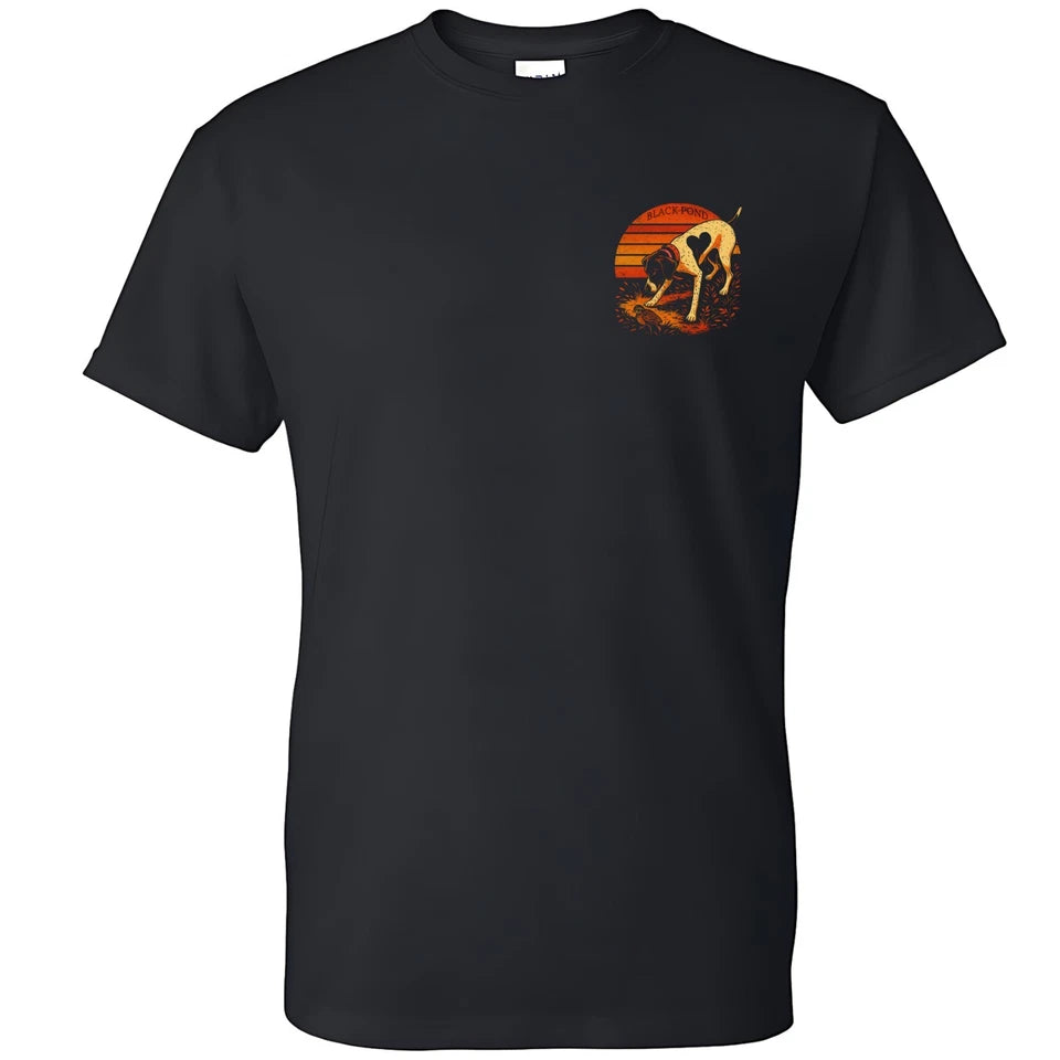 Black Pond German Shorthaired Pointer T-shirt Quail Hunter
