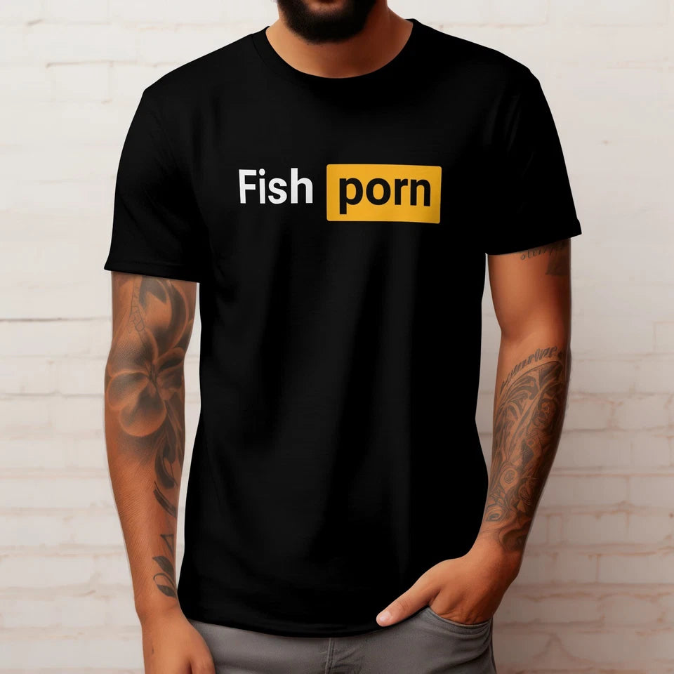Fish Porn Men's T-shirt Fisherman Funny Gift