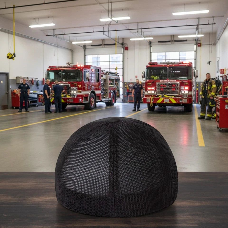 Chicago Fire Dept. Flexfit Fitted Hat Cap Embroidered Black (Pick Your Size)