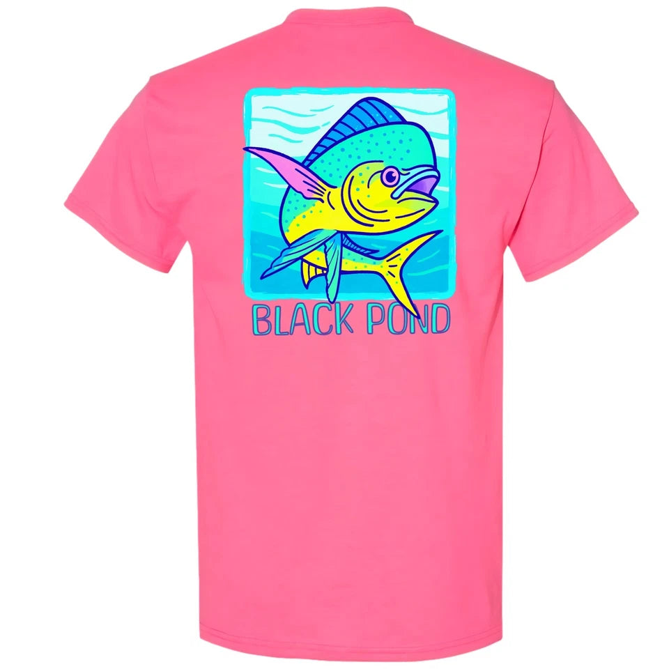 Black Pond Saltwater Series Men's T-shirt Offshore Fishing Mahi Dorado Dolphin