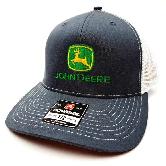 John Deere Richardson 112 Embroidered Trucker Mesh Snapback Cap Hat Gr –  Snapitback Hat Company