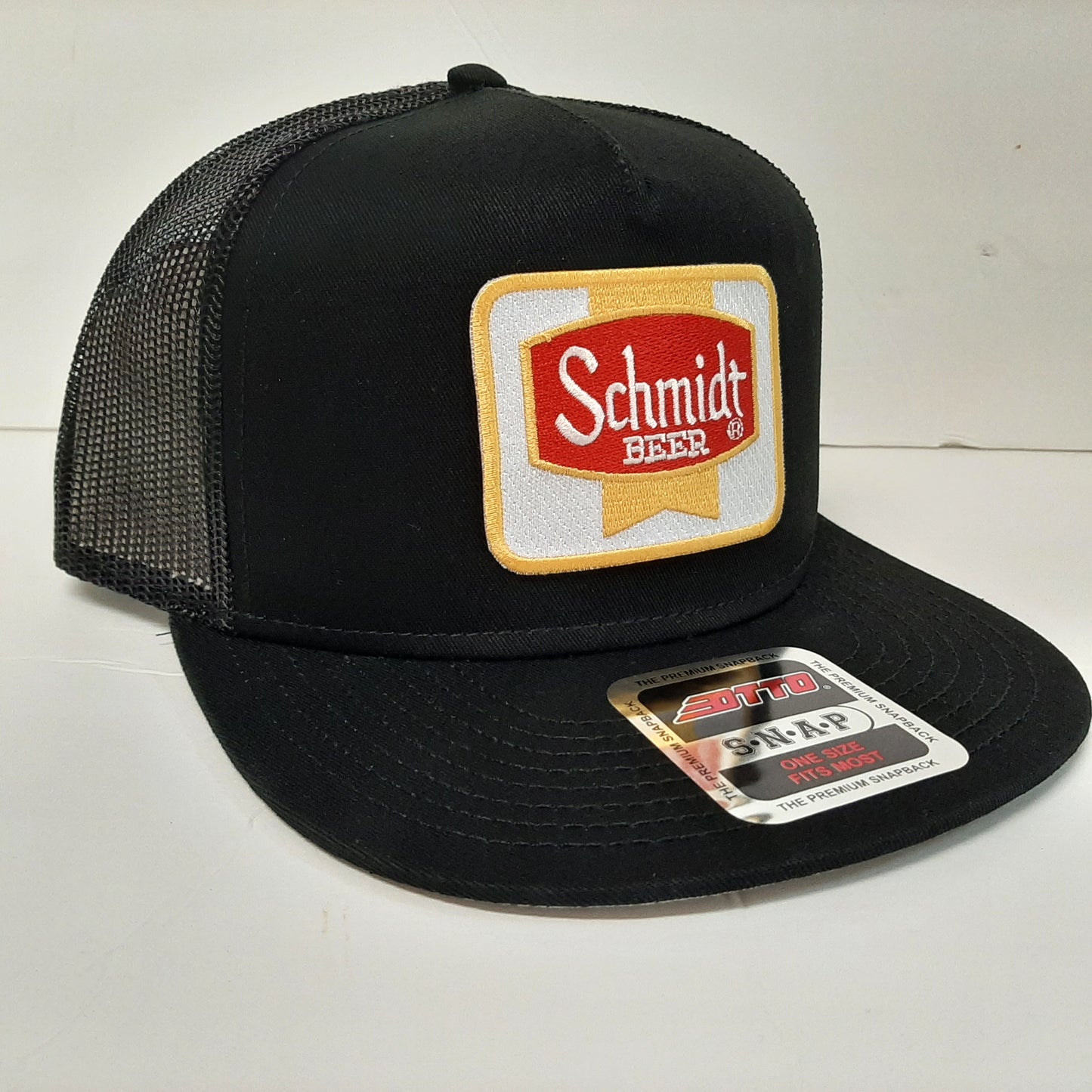 Schmidt Beer Embroidered Patch Flat Bill Snapback Mesh Hat Cap OTTO
