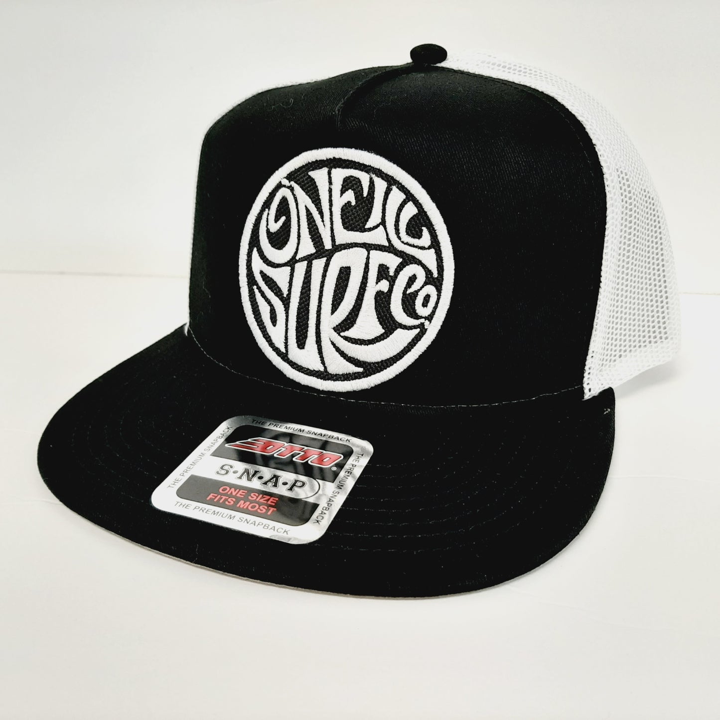 O'Neill Surf Co.Embroidered Patch Flat Bill Snapback Mesh Hat Cap OTTO