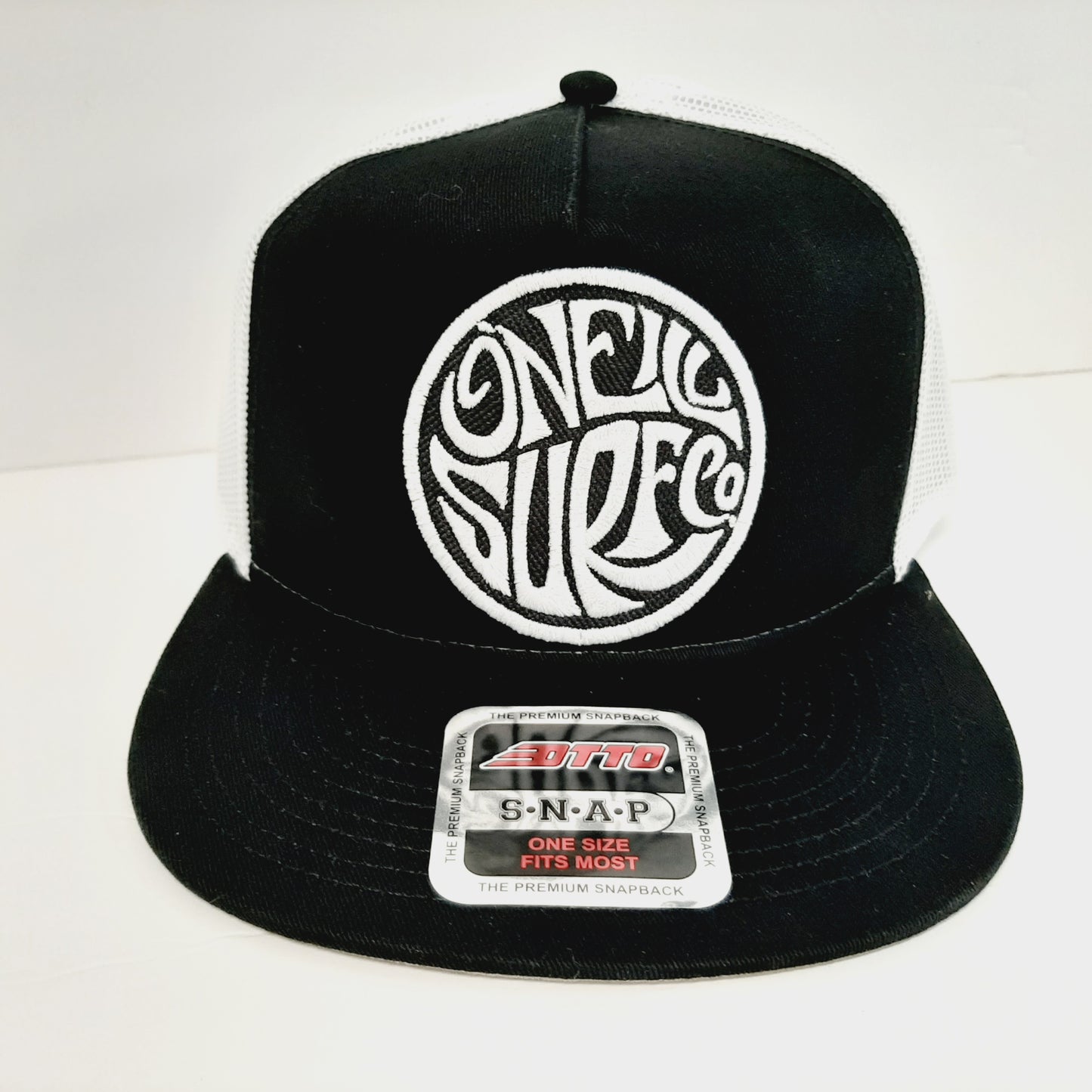 O'Neill Surf Co.Embroidered Patch Flat Bill Snapback Mesh Hat Cap OTTO