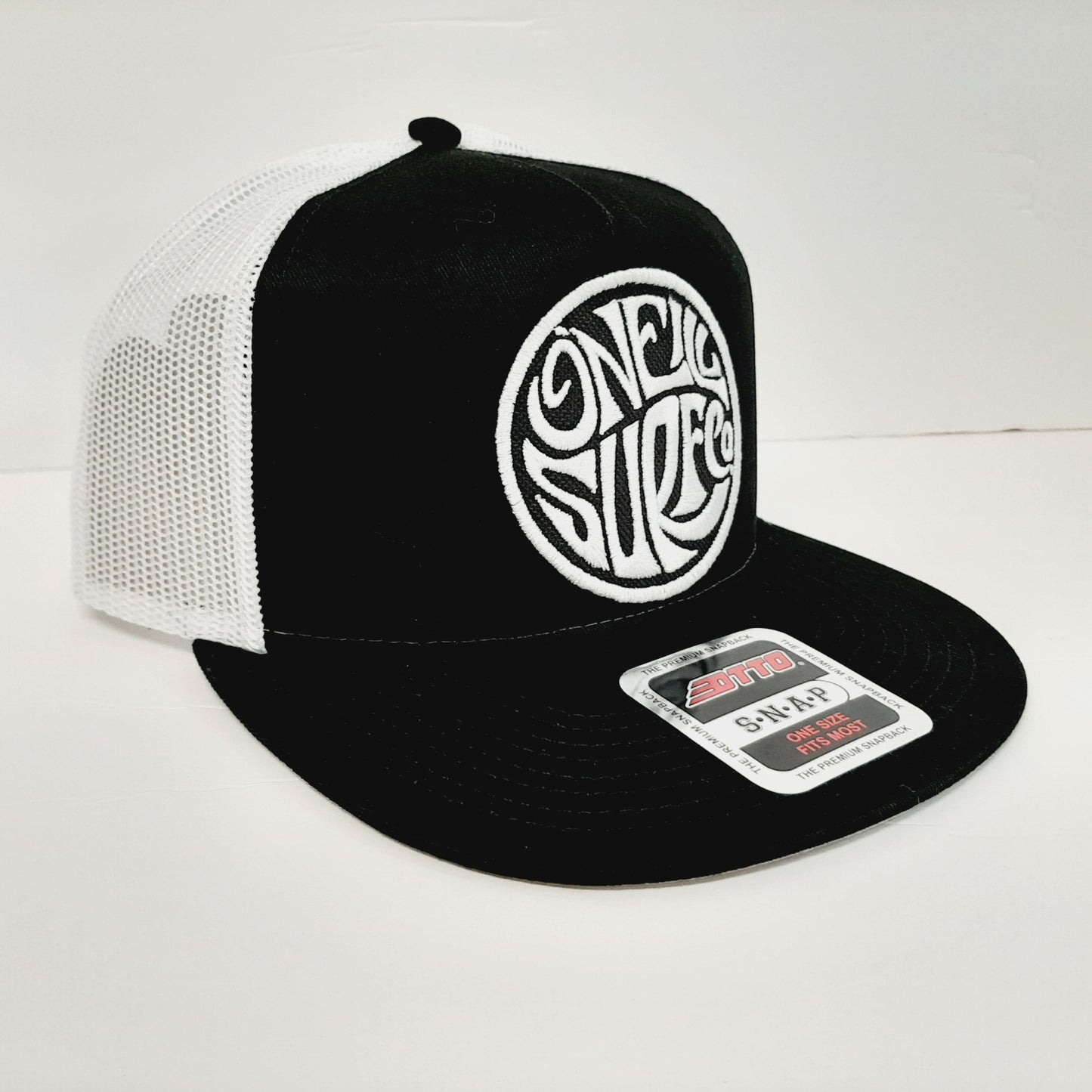 O'Neill Surf Co.Embroidered Patch Flat Bill Snapback Mesh Hat Cap OTTO