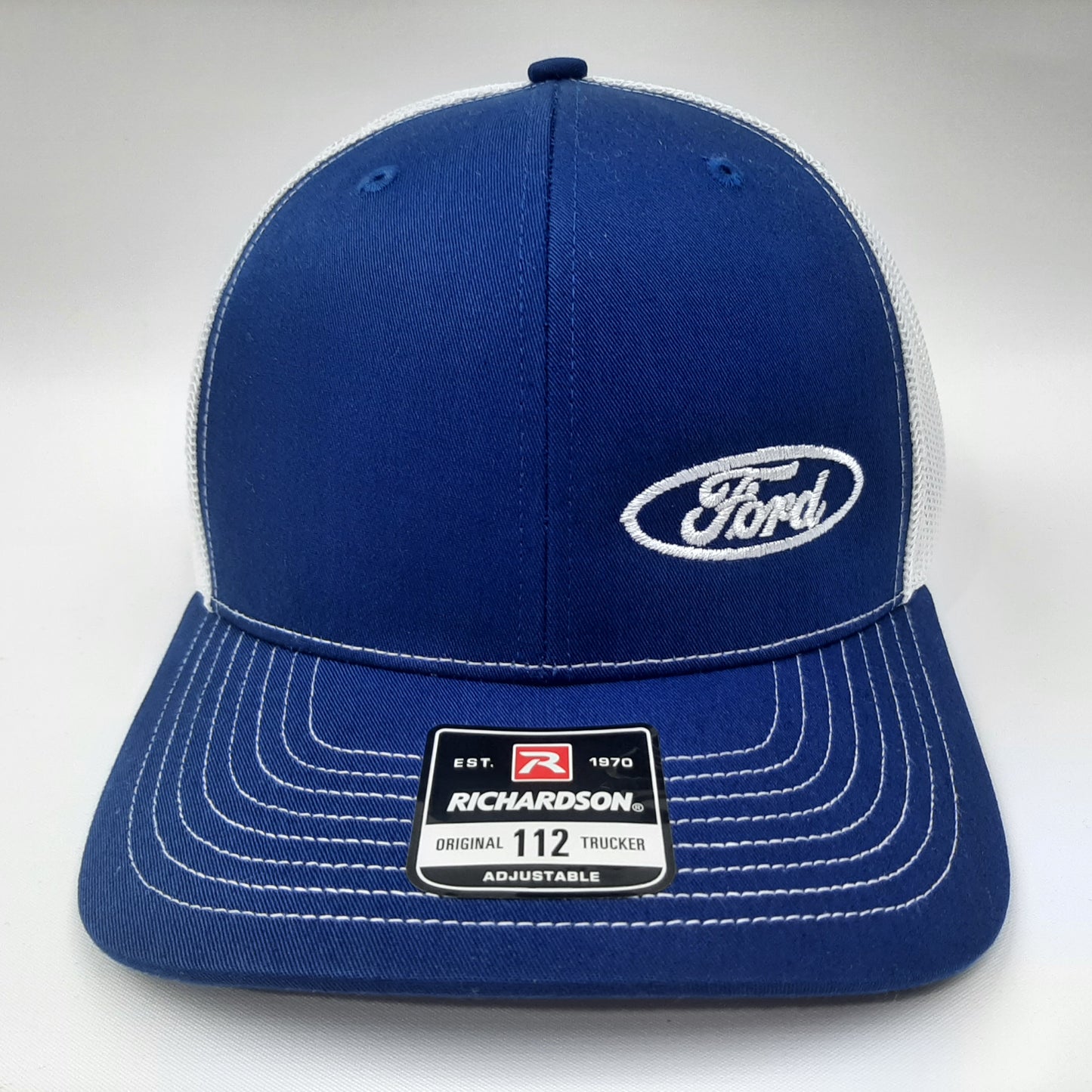 Ford Richardson 112 Trucker Mesh Snapback Cap Hat Blue & White