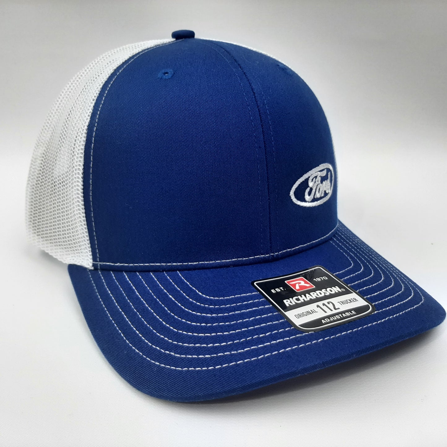 Ford Richardson 112 Trucker Mesh Snapback Cap Hat Blue & White