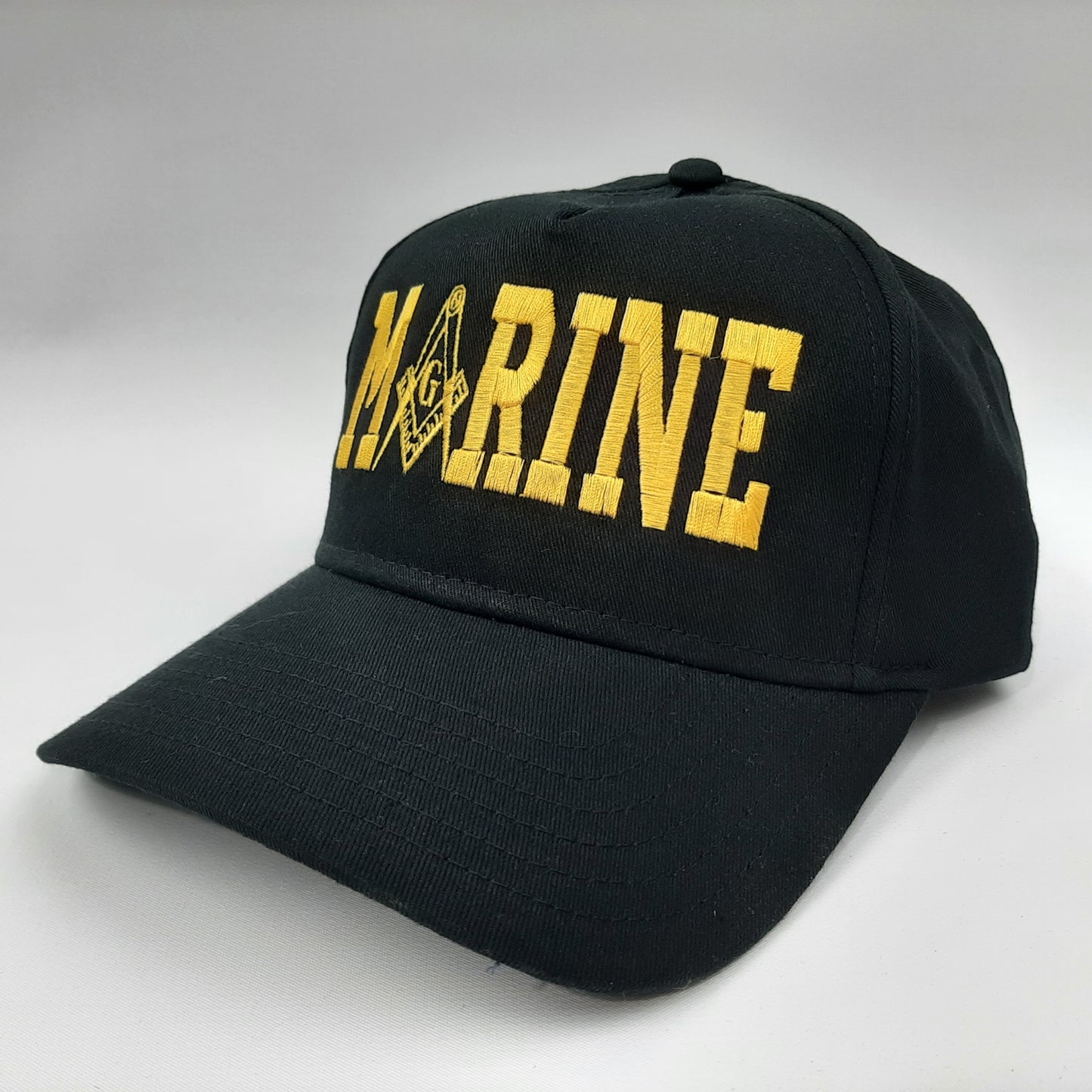 Mason U.S. Marines Masonic Freemasonry Cap Hat Black 100 % Cotton