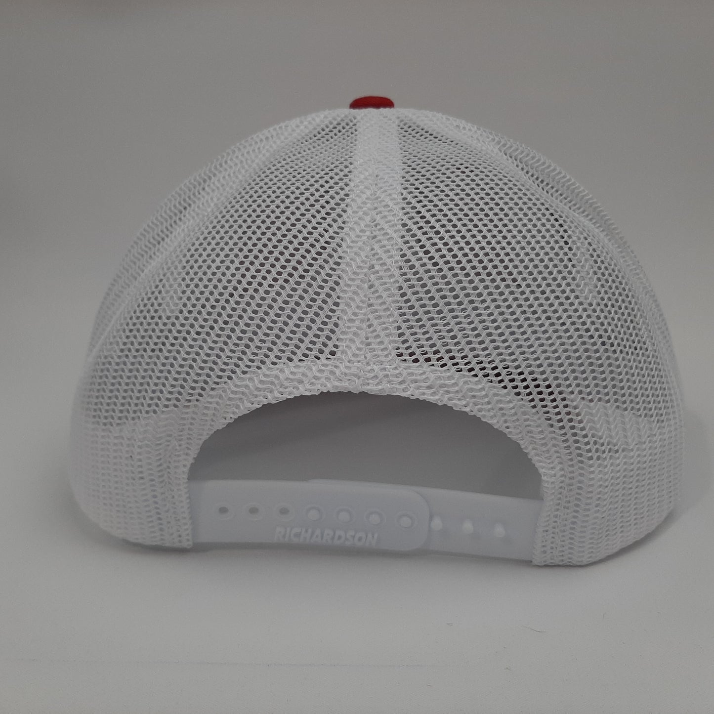Bush Hog Patch Richardson 112 Trucker Mesh Snapback Cap Hat Red & White