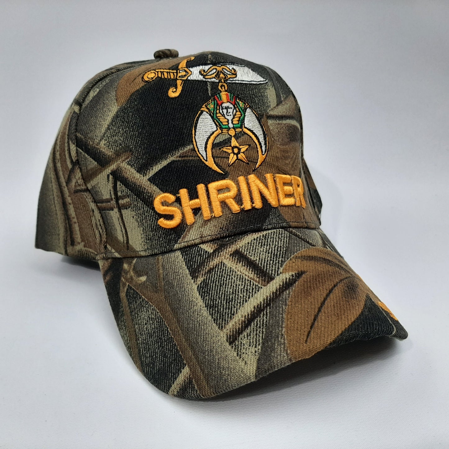 Shriner Men's Ball Cap Hat Camouflage Embroidered Acrylic