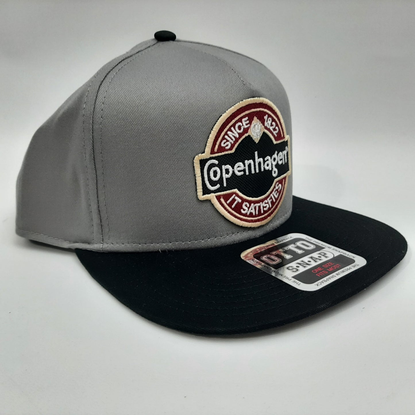 Copenhagen Patch Gray Solid Cotton Otto Cap Hat