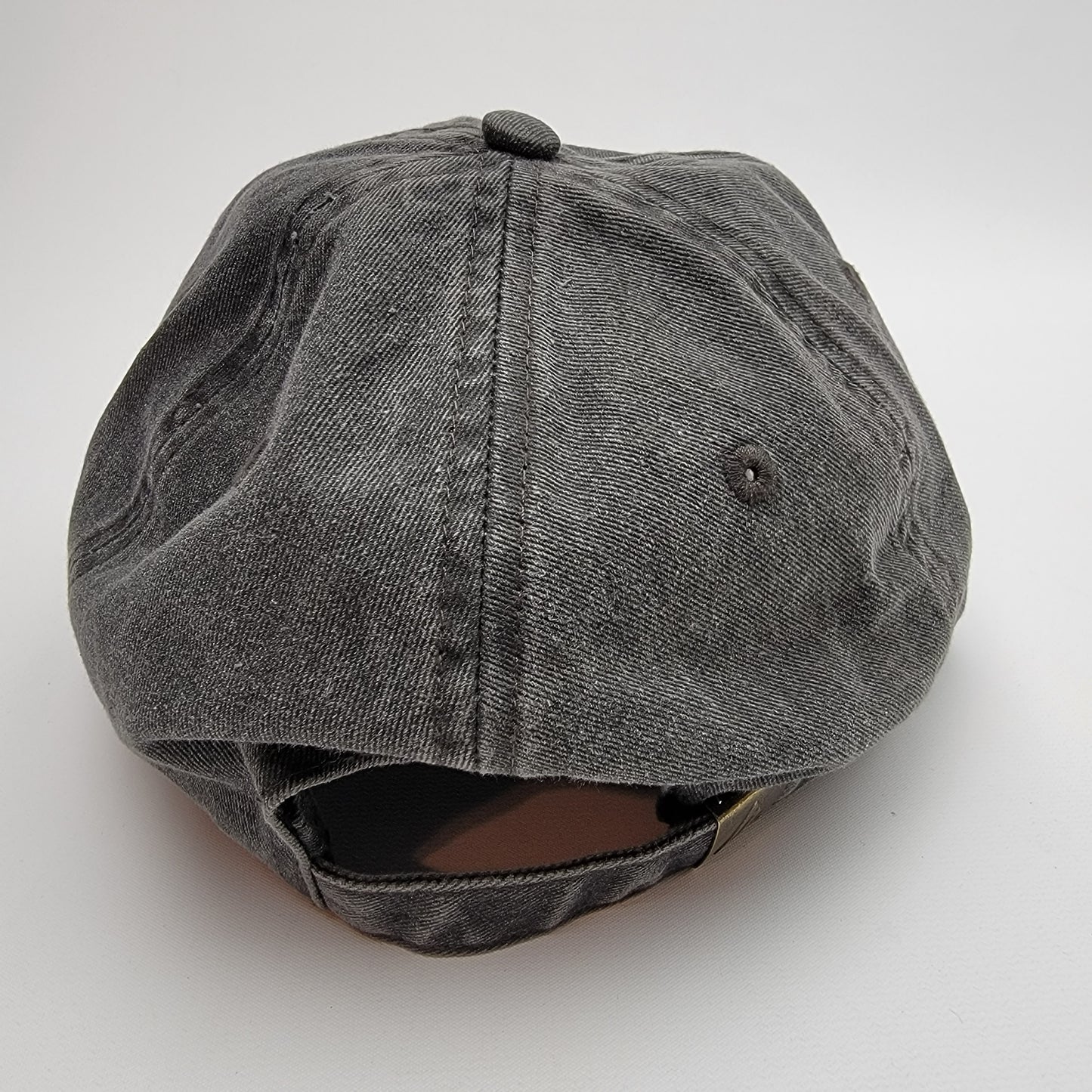Yin & Yang Sunflower Relaxed Cotton Women's Embroidered Buckle Strap Curved Bill Hat Cap Garment Washed Dark Gray