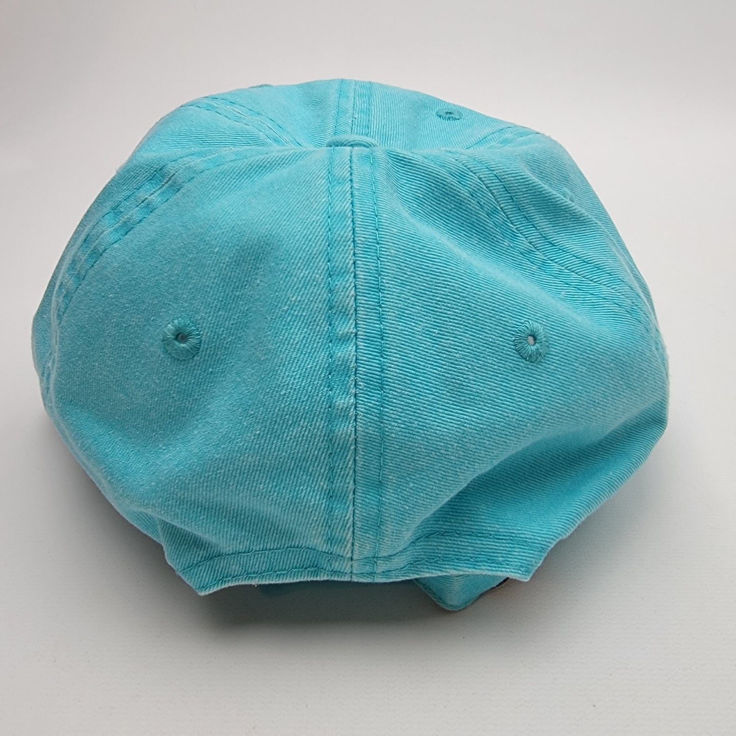 Yin & Yang Sunflower Relaxed Cotton Women's Embroidered Buckle Strap Curved Bill Hat Cap Garment Washed Blue