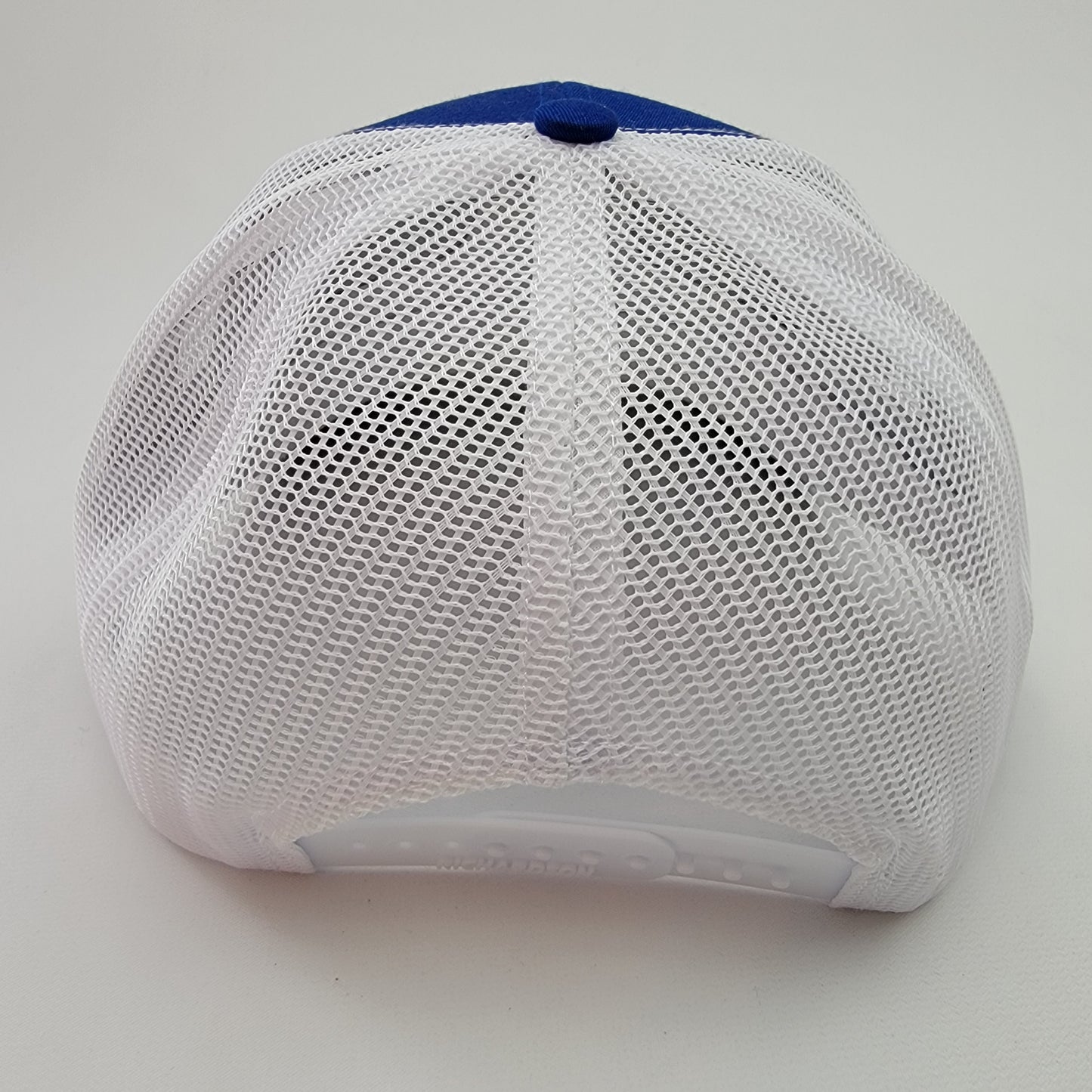 Wrangler Patch Richardson 112 Trucker Mesh Snapback Cap Hat Blue & White