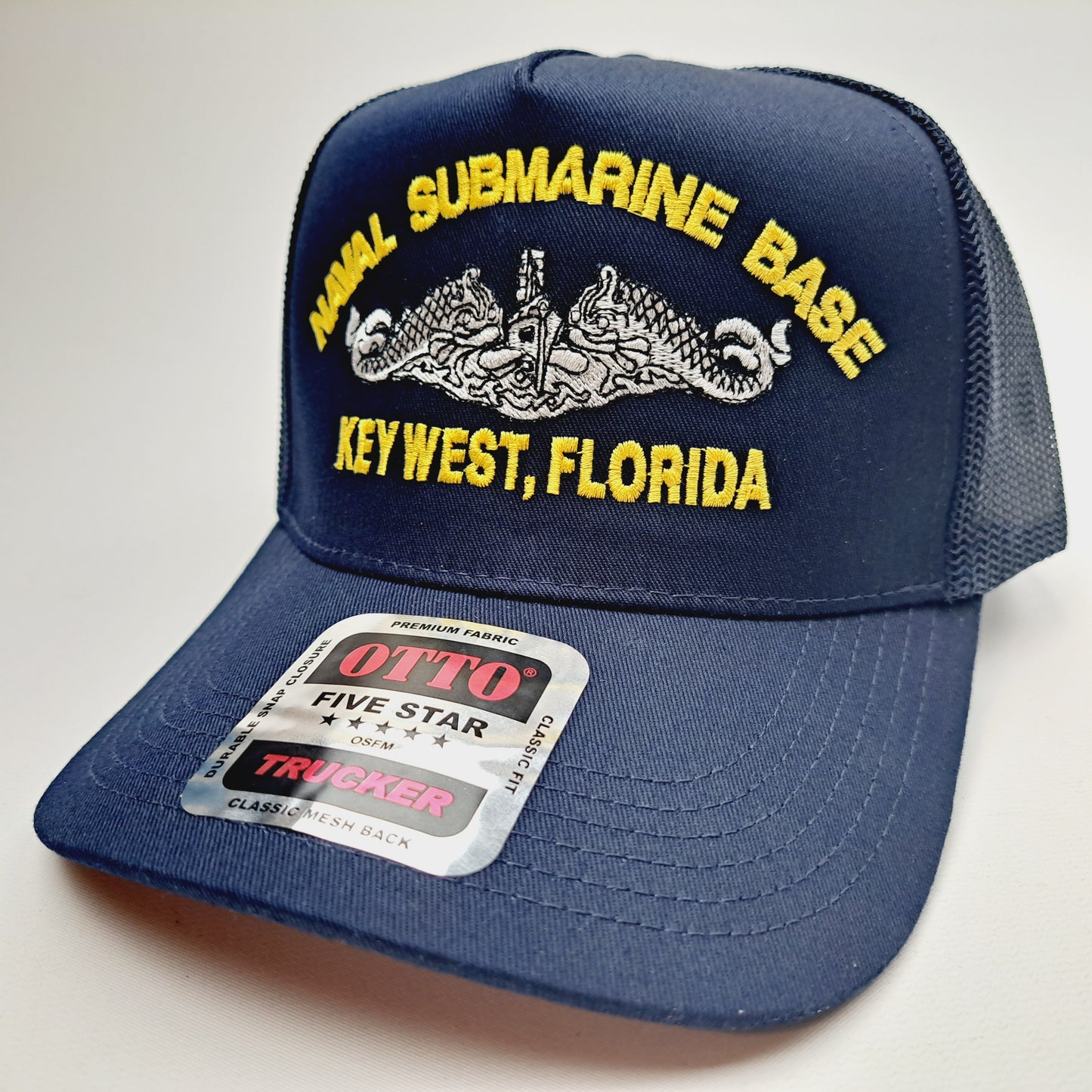 Naval Submarine Base Key West Florida Baseball Cap Hat Mesh Snapback Blue US Navy