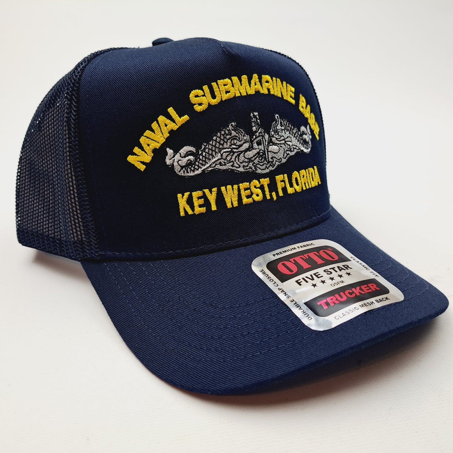 Naval Submarine Base Key West Florida Baseball Cap Hat Mesh Snapback Blue US Navy