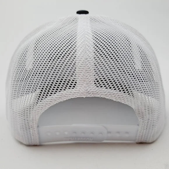 John Deere Richardson 112 Embroidered Trucker Mesh Snapback Cap Hat Gray