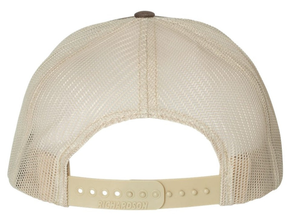 Richardson 112 Blank Low Profile Snapback Mesh Baseball Trucker Hat Cap Brown & Khaki