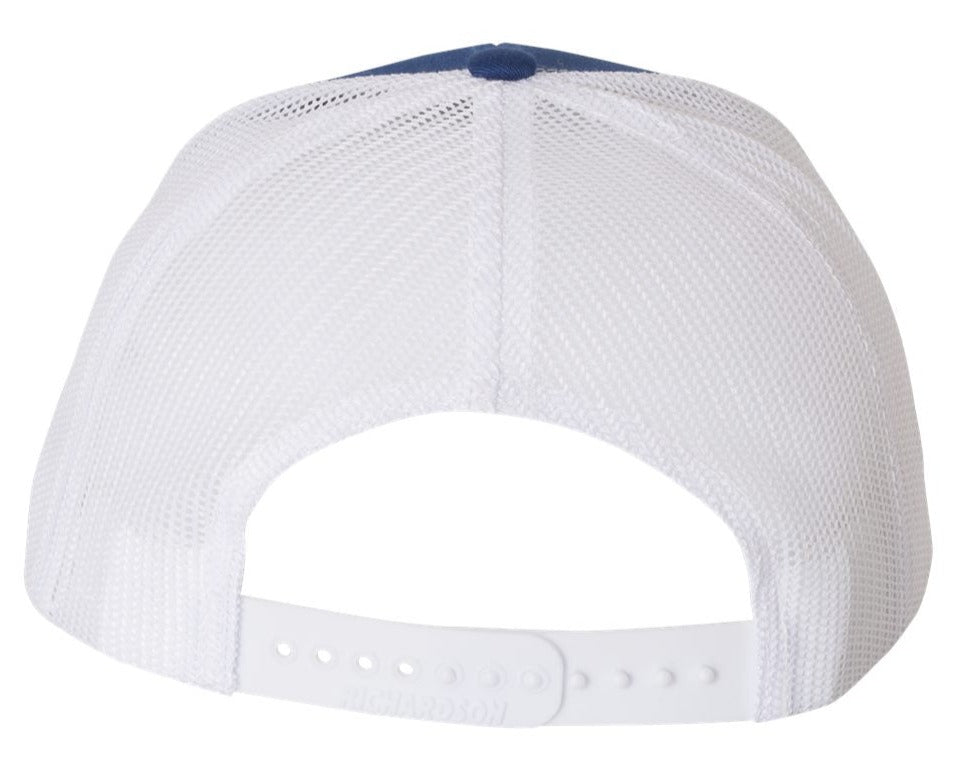 Richardson 112 Blank Low Profile Snapback Mesh Baseball Trucker Hat Cap Blue & White