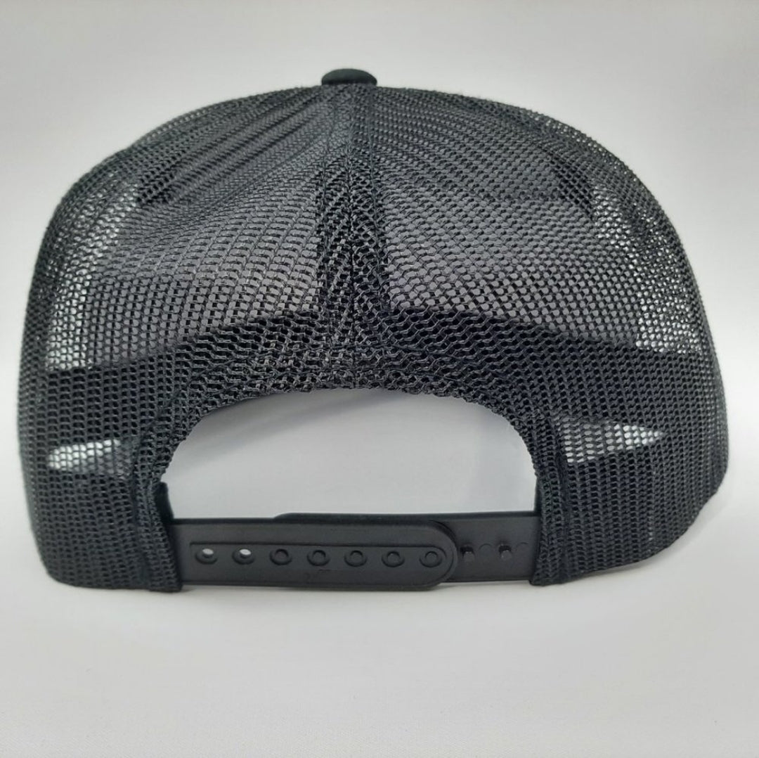 John Deere Embroidered Patch Flat Bill Mesh Snapback Cap Hat Black Yupoong