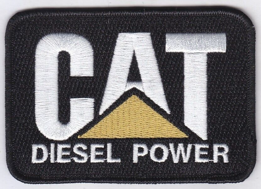 Vintage Retro Cat Diesel Power Caterpillar Embroidered Patch 4x2.75"