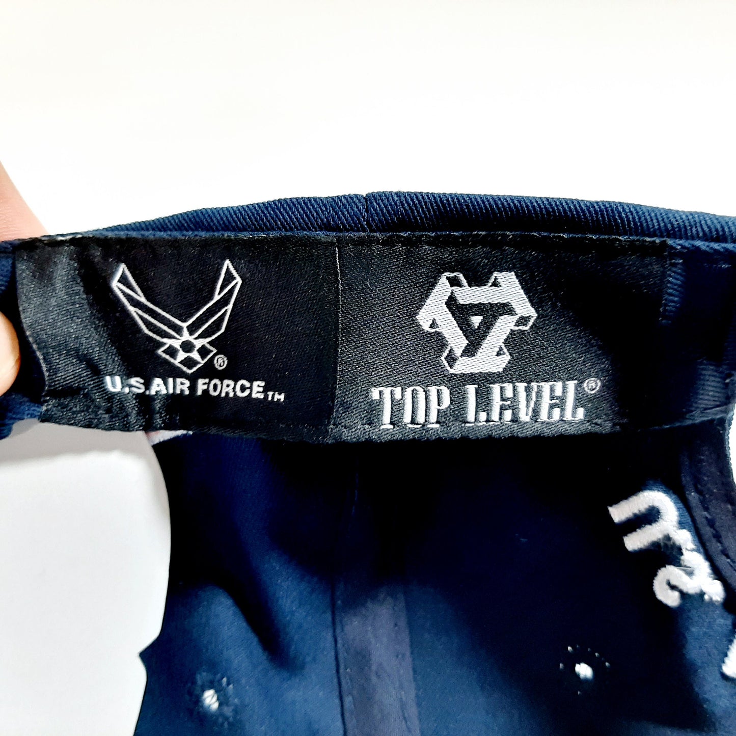 U.S. Air Force Wings Hat Navy Blue US Flag Puff Embroidered Baseball Cap Cotton