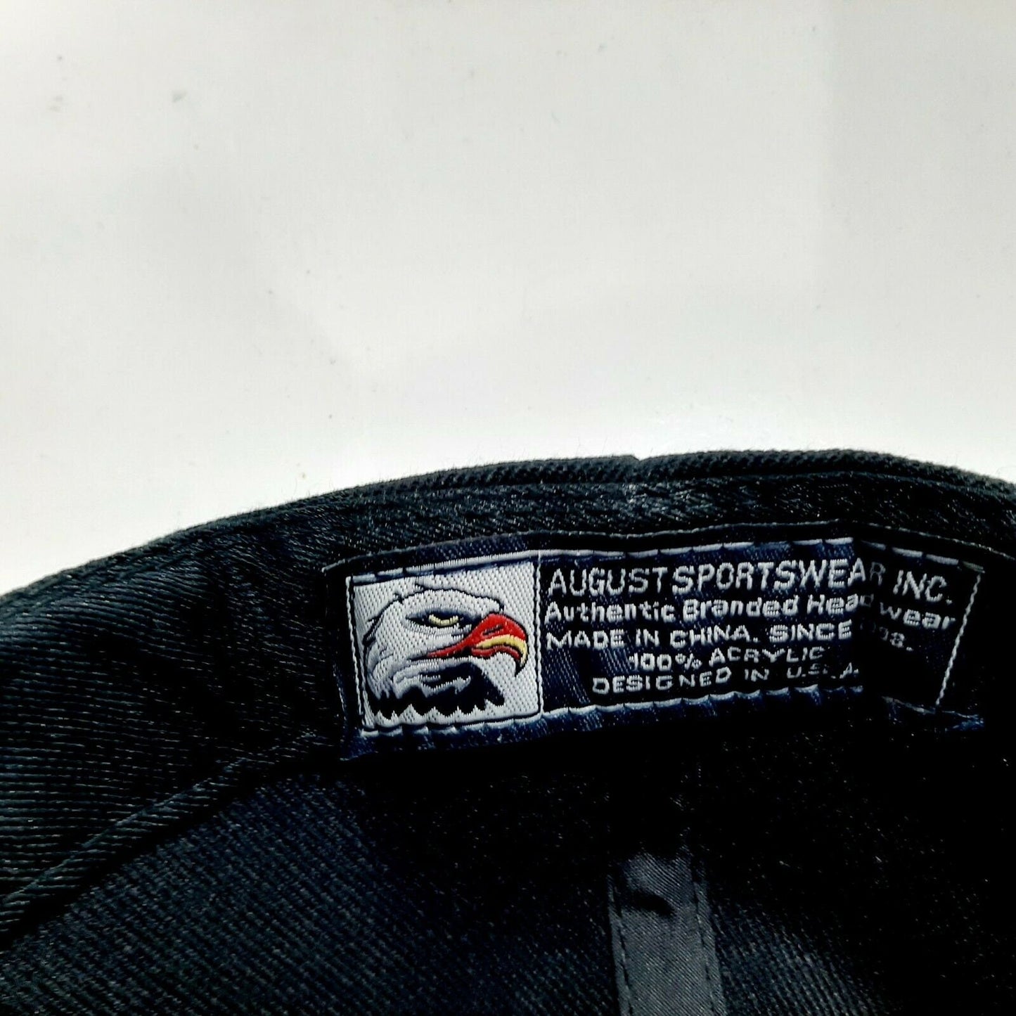 US Marine Veteran Men's Ball Cap U.S. Flag Black Embroidered Acrylic