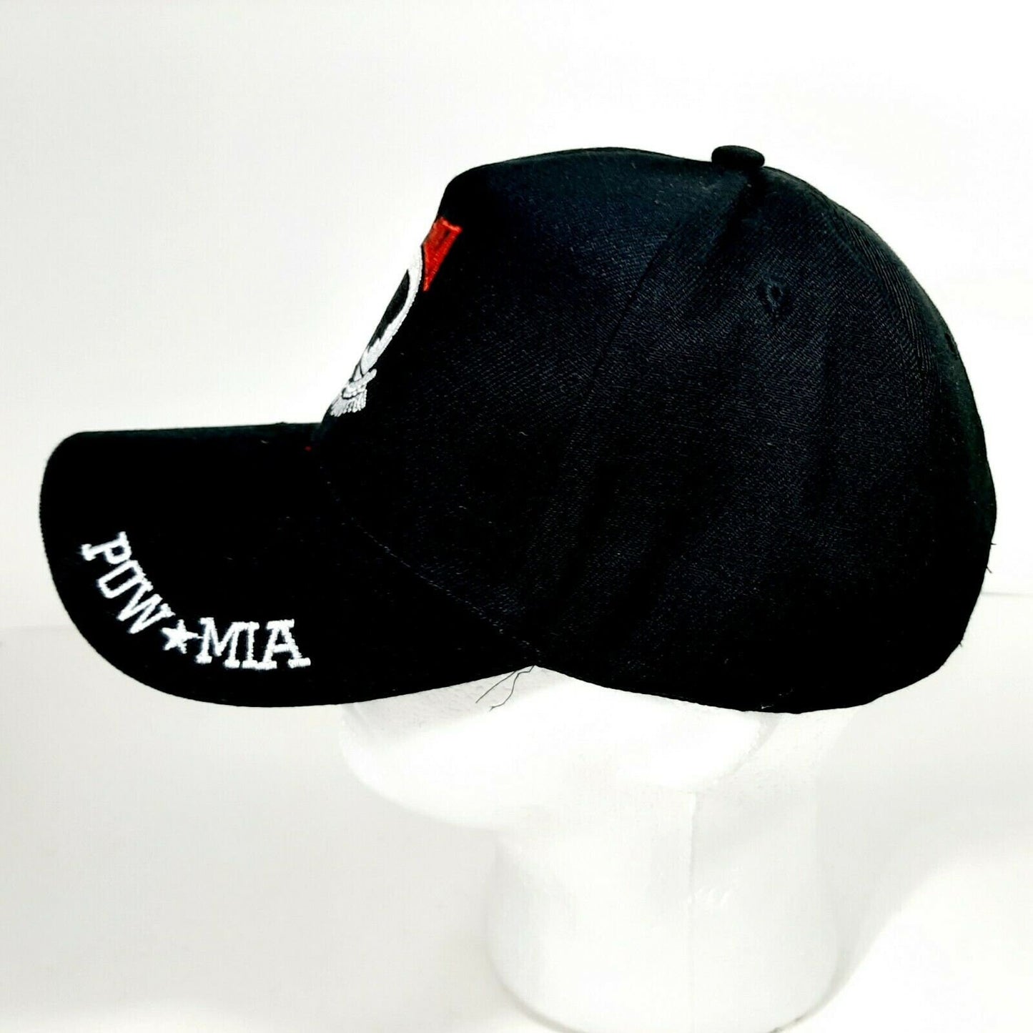 POW MIA Not Forgotten Men's Ball Cap Hat Black Embroidered Acrylic