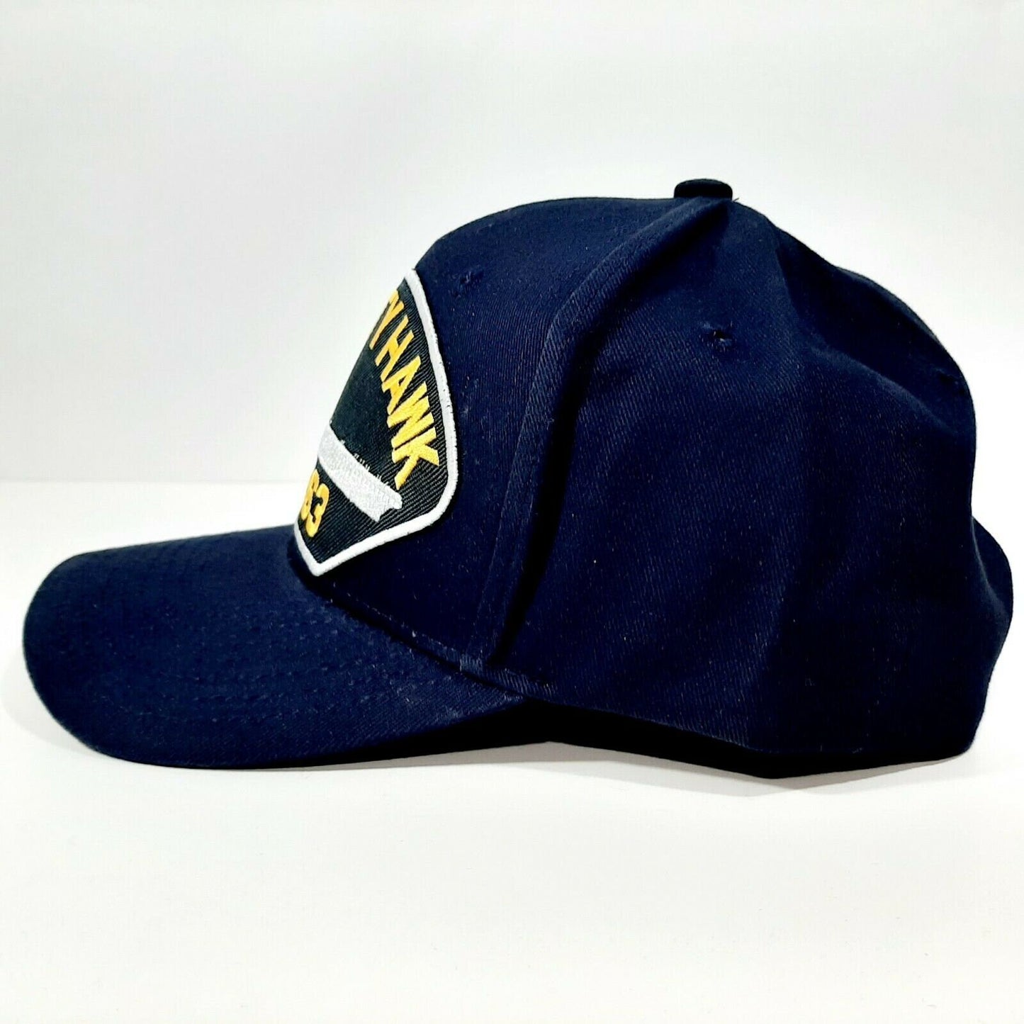 US Navy USS Kitty Hawk CVA-63 Men's Patch Cap Hat Navy Blue Strapback 100% Acrylic