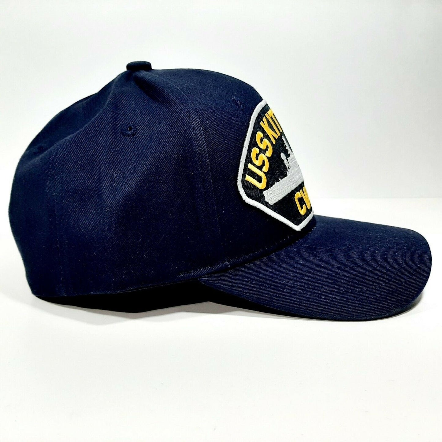 US Navy USS Kitty Hawk CVA-63 Men's Patch Cap Hat Navy Blue Strapback 100% Acrylic