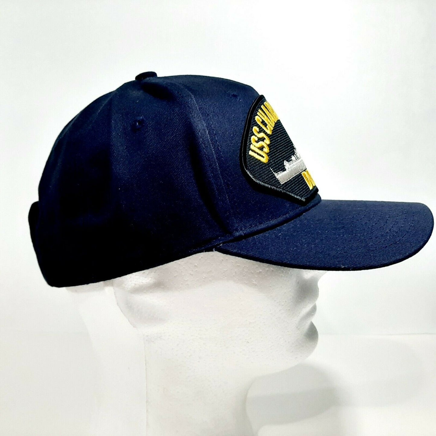 USS Charles F. Adams DDG-2 Patch Hat Baseball Cap Adjustable Navy Blue Acrylic