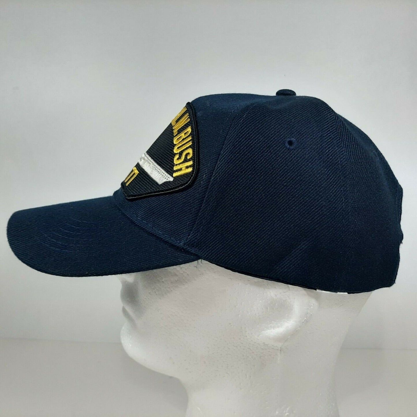 US Navy USS George H.W. Bush CVN-77 Men's Cap Patch Hat Navy Blue Acrylic