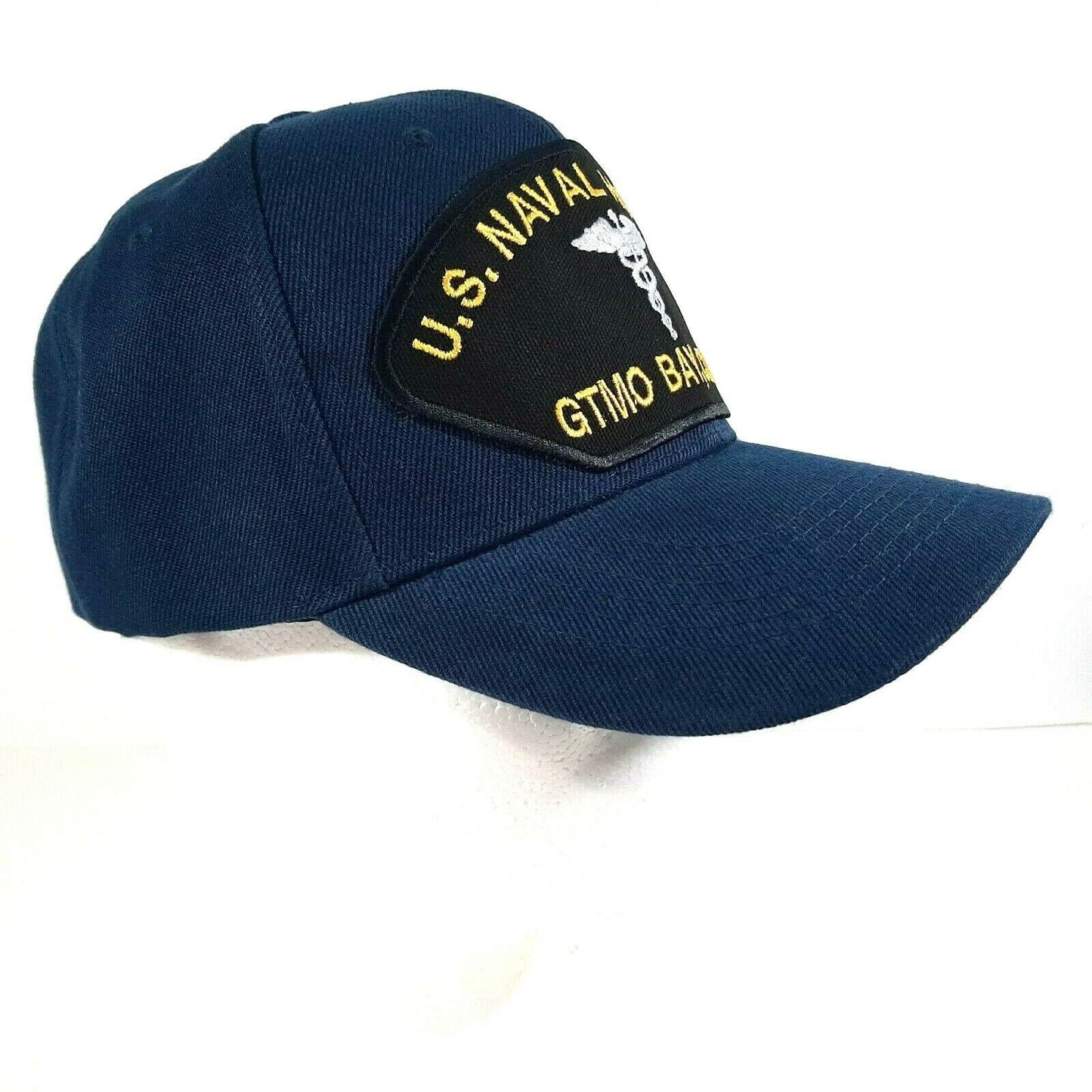 Naval Hospital GTMO Bay, Cuba Patch Hat Baseball Cap Adjustable Navy Blue Acrylic