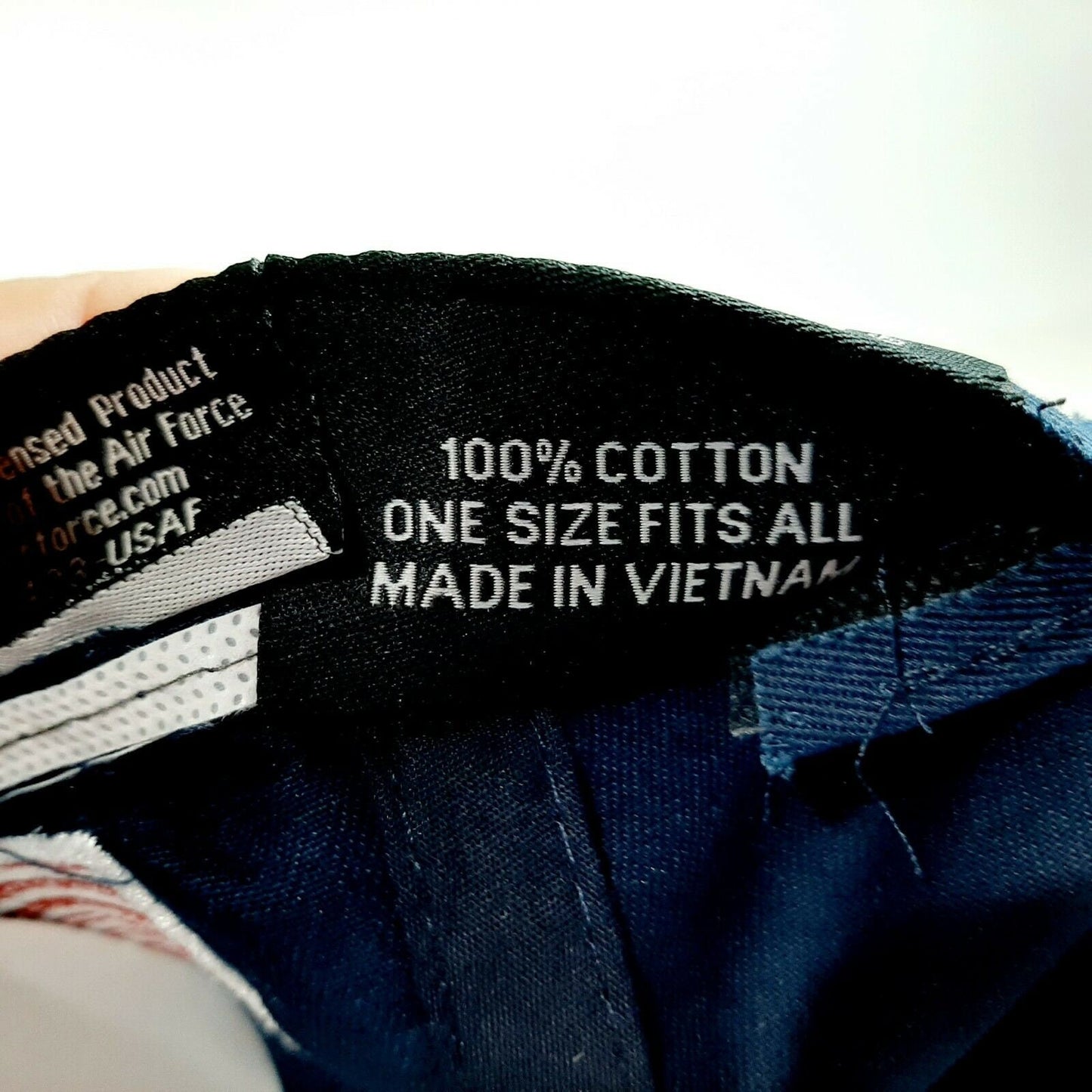 U.S. Air Force Wings Hat Navy Blue US Flag Puff Embroidered Baseball Cap Cotton