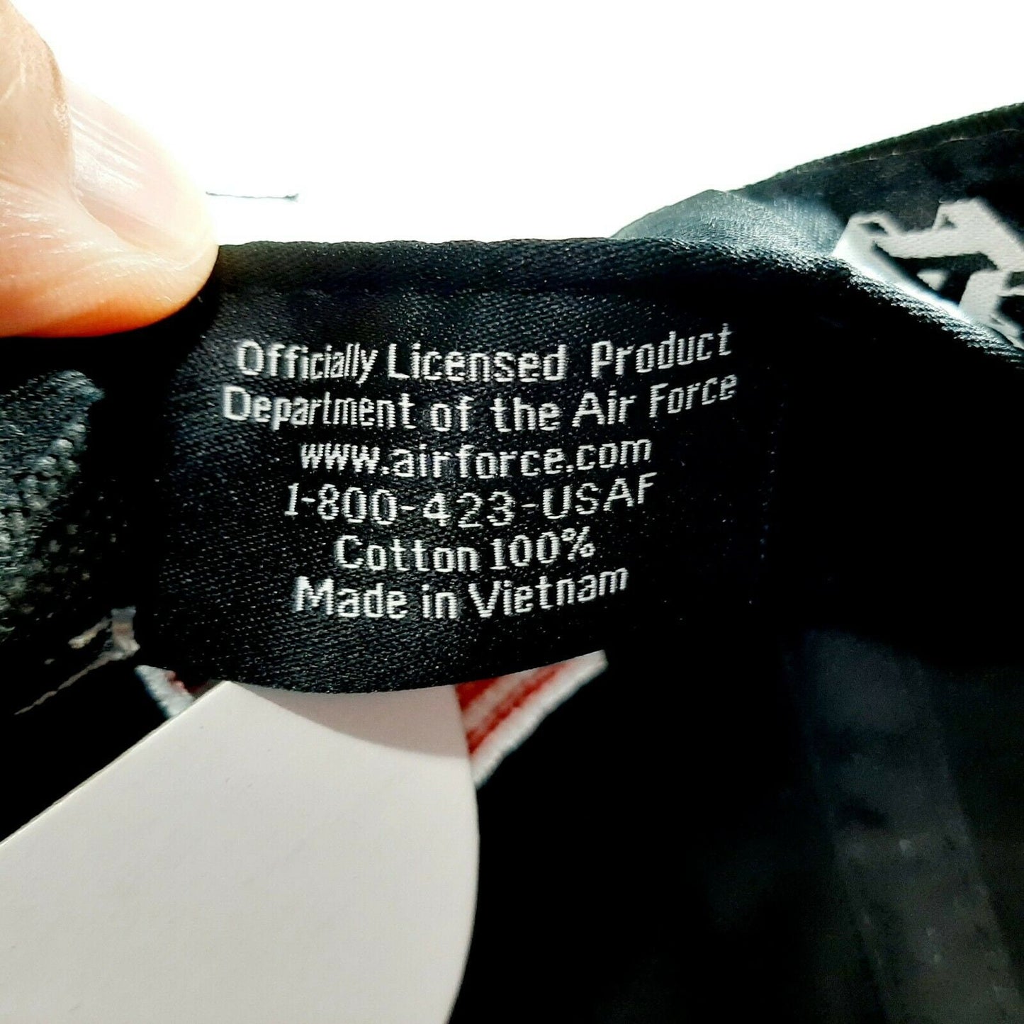 U.S. Air Force Baseball Cap Hat 3-D Puff Embroidery Black US Flag 100% Cotton