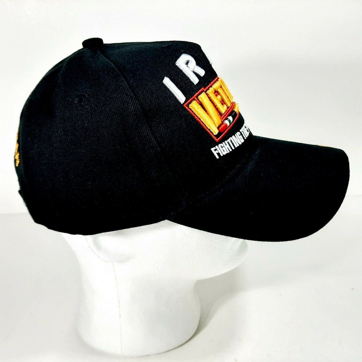 Iraq Veteran Mens Ball Cap Black Embroidered Acrylic