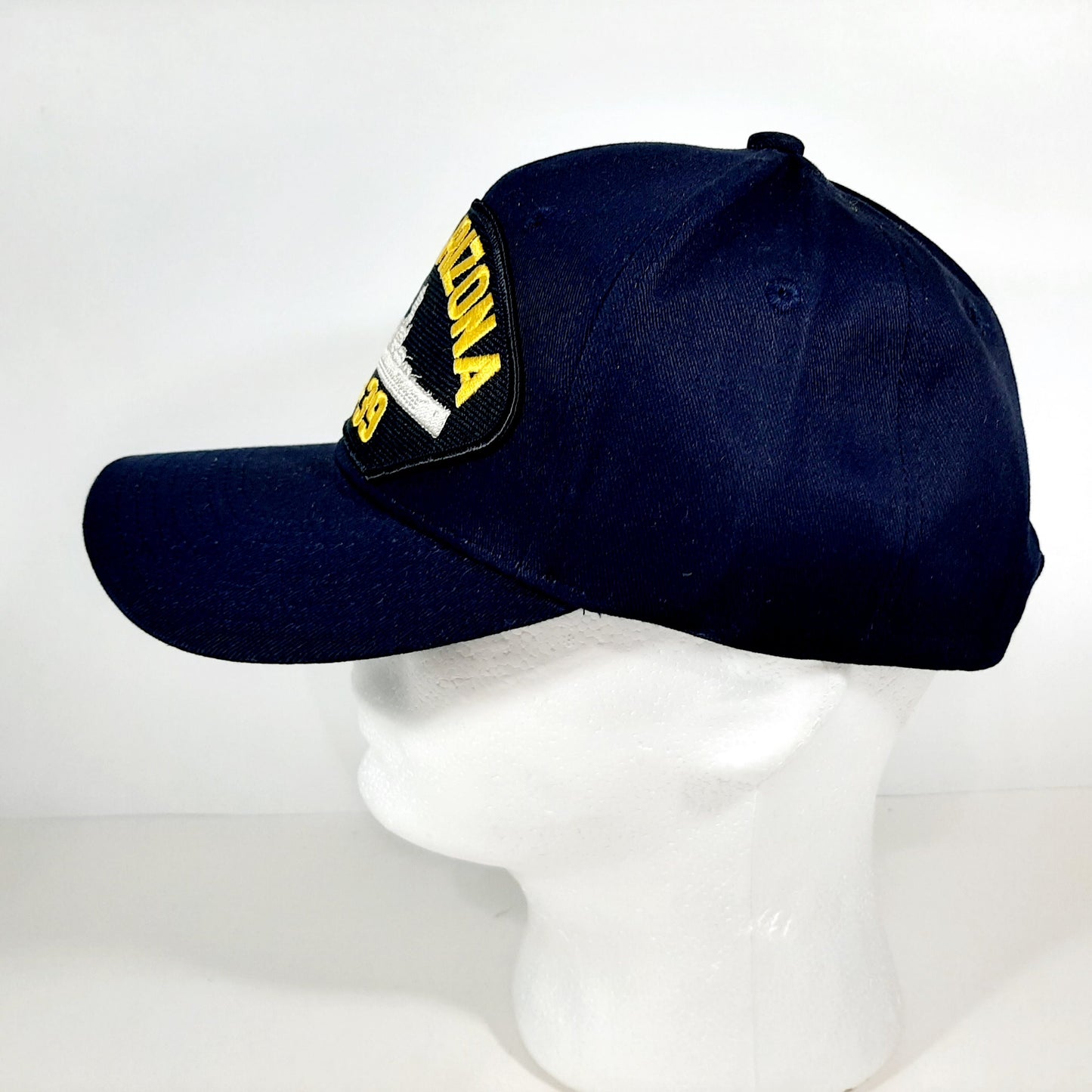 USS ARIZONA BB-39 Patch Hat Baseball Cap Adjustable Navy Blue