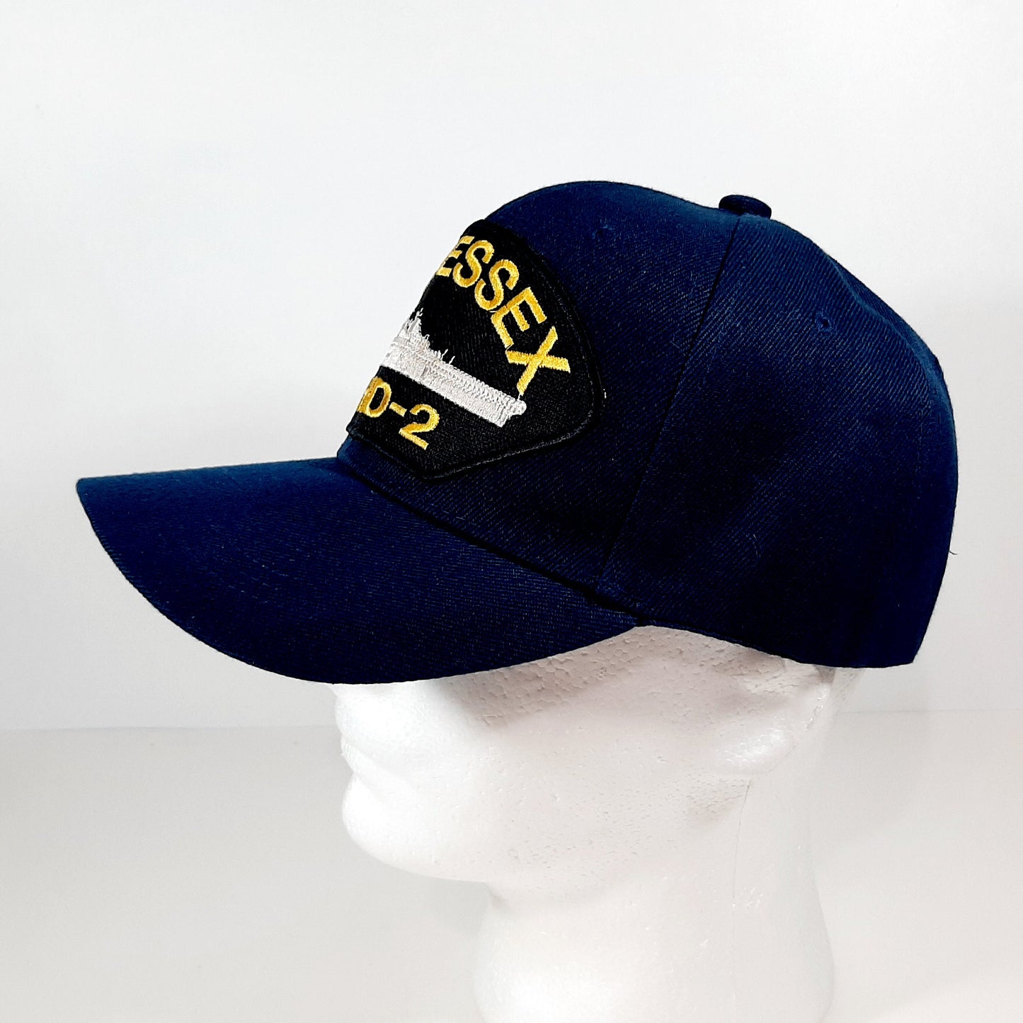 USS Essex LHD-2 Embroidered Patch Cap Baseball Hat Strapback Navy Blue