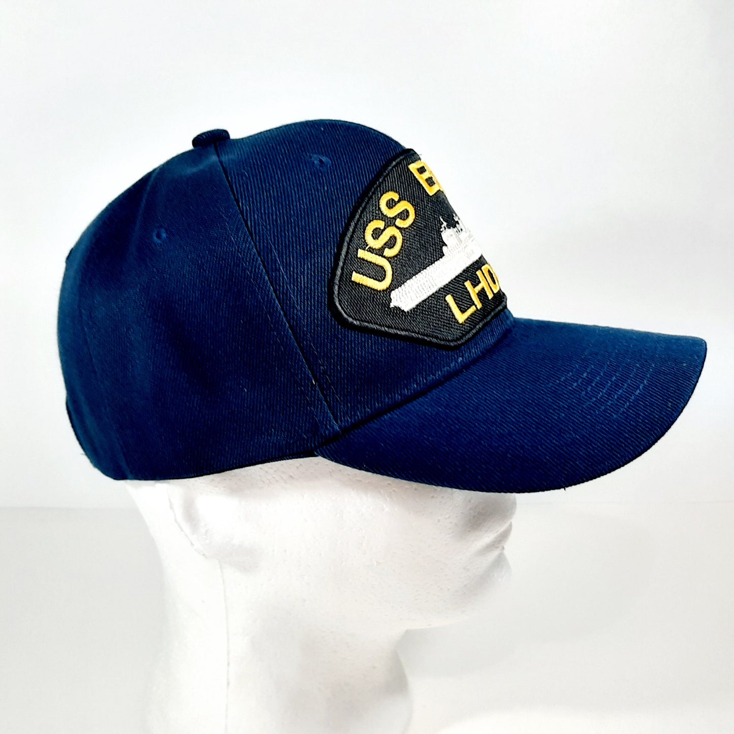 USS Essex LHD-2 Embroidered Patch Cap Baseball Hat Strapback Navy Blue