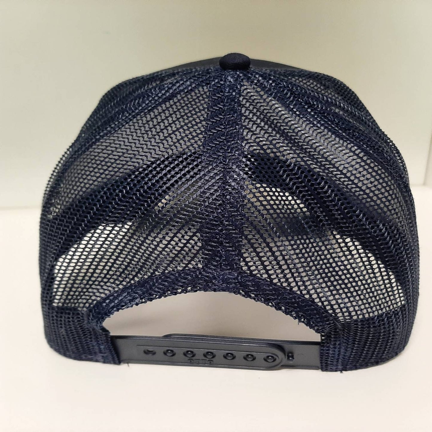 USS Independence CV-62 Trucker Mesh Snapback Hat Navy Blue Cotton Front Panel Polyester Rear Panels US Navy Baseball Cap