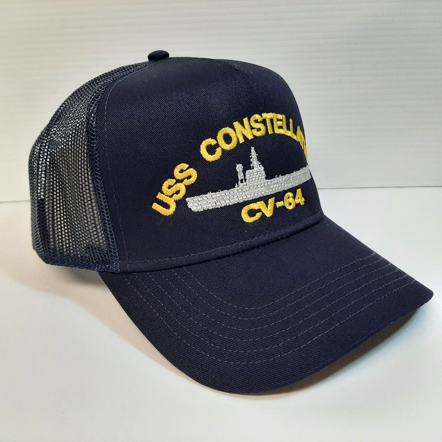 US Navy USS Constellation CV-64 Hat Embroidered Baseball Cap Mesh Snapback