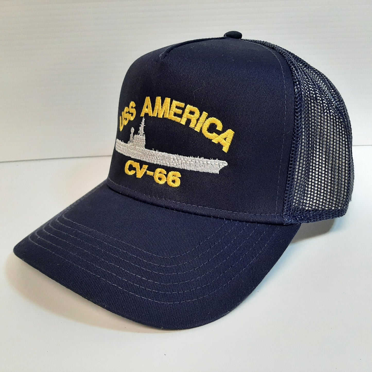 US Navy USS America CV-66 Hat Embroidered Baseball Cap Mesh Snapback